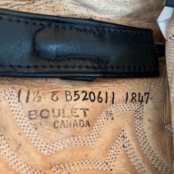 EUC FLASHSALE Boulet Canada Black Western Boots main image 6